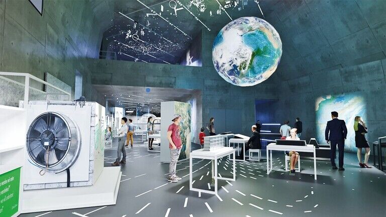 Nicht mehr lang hin bis zur Eröffnung: So wird der Ausstellungsabschnitt „System Erde“ bald aussehen…