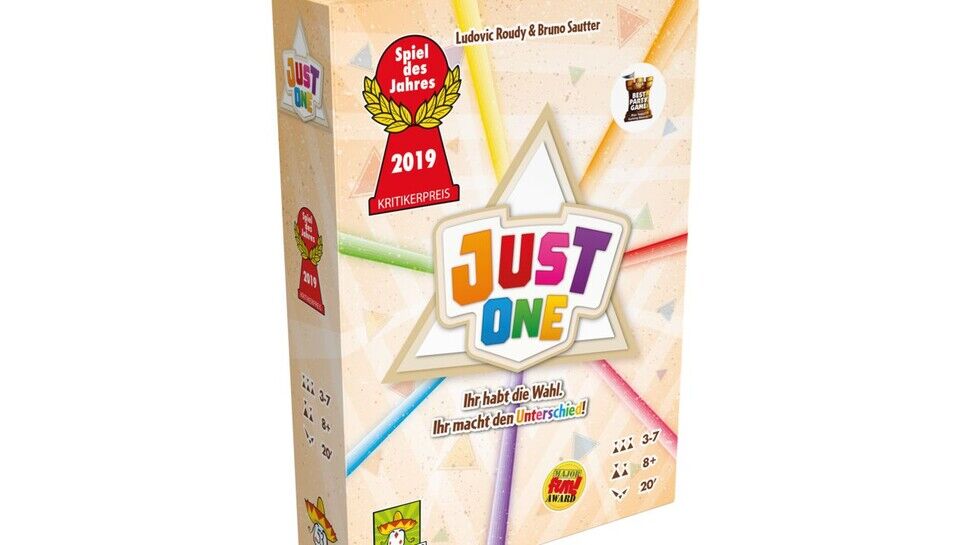 Das Spiel des Jahres 2019: Bei „Just One“ (drei bis sieben Personen ab acht Jahren) geht es darum, einen Begriff zu erraten, der auf einem von insgesamt 110  Kärtchen steht.