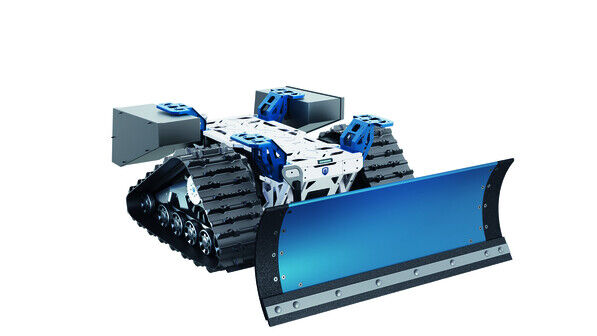 Die Roboterplattform Rovo ist auch für Einsätze zum Schneeräumen geeignet. 