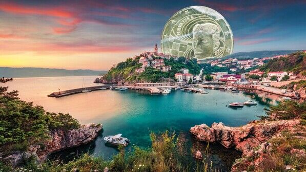 Der Euro geht auf: Auf der Insel Krk und überall in Kroatien gibt es bald neue Münzen – eine zeigt das Porträt des Erfinders Nikola Tesla.