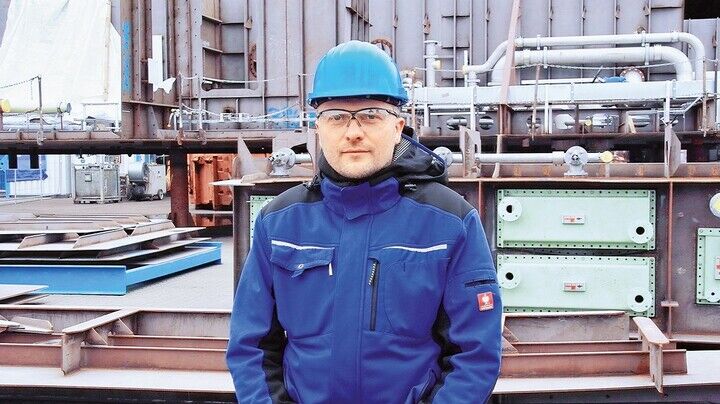 Chef der Bauleitung: Thomas Hörster ist seit 2006 auf der Neptun Werft.