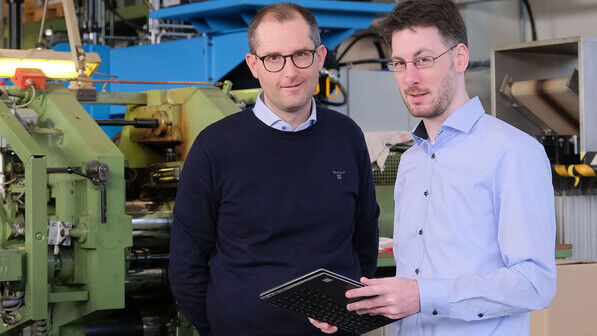 Entwickeln und forschen für die Gummibranche: DIK-Wissenschaftler wie Benjamin Klie und Nils Hendrik Kröger (von links).