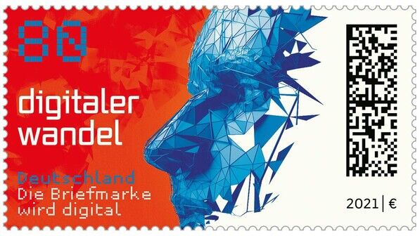Seit dem 4. Februar am Schalter: Deutschlands erste Briefmarke mit Matrix-Code.