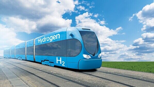Saubere Technik: 2019 fuhr erstmals ein Wasserstoffzug von Ludwigs­hafen nach Mannheim.