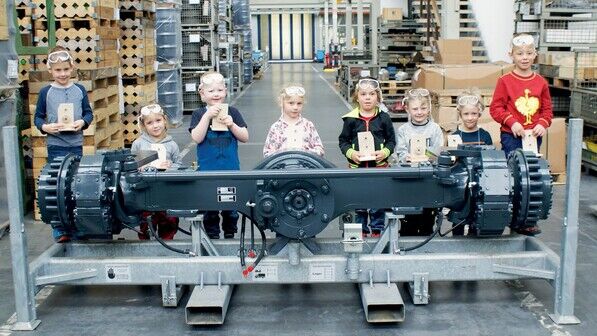 Ein Bild aus einem „normalen“ Jahr: Kindergartengruppe zu Besuch bei der Kessler & Co. GmbH in Abtsgmünd.